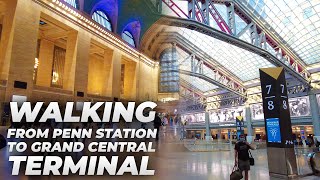 Walking NYC  Penn Station to Times Square amp Grand Central Terminal July 2021 [upl. by Renaxela]