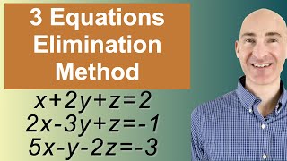 Solving Systems of 3 Equations Elimination [upl. by Sidnal628]