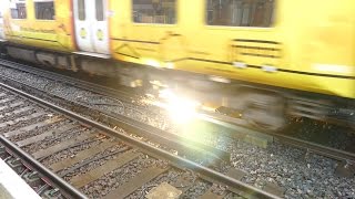 Merseyrail 507 009 making arcs at Birkdale station [upl. by Ardnaed]