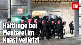 Gefängnismeuterei Polizei stürmt Knast in Thüringen  JVA Untermaßfeld [upl. by Enelie]